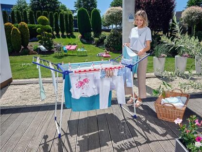 Leifheit Pegasus 180 Solid Wäscheständer mit Flügeln, stabil und rostfrei, geeignet für Innen- und Außenbereich